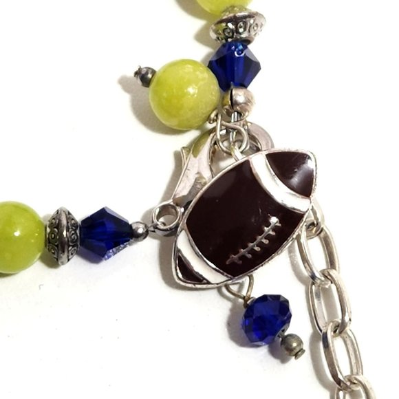 Seahawks Seattle Blue Green Football bracelet - Picture 6 of 9